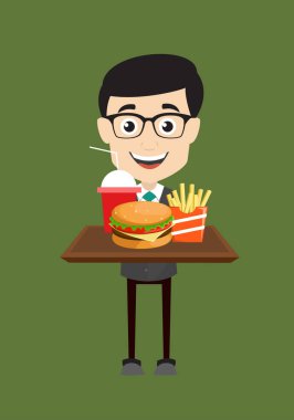 Profesyonel Erkek Fast Foods Sunar