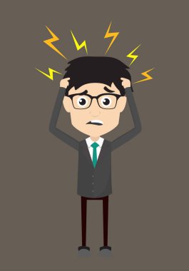 Professional Male - with Worried Face