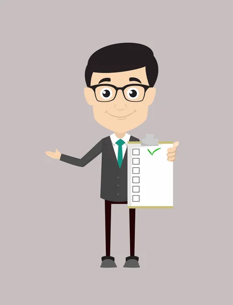 Profesyonel Erkek - Bir Kontrol Listesi Gösteriliyor