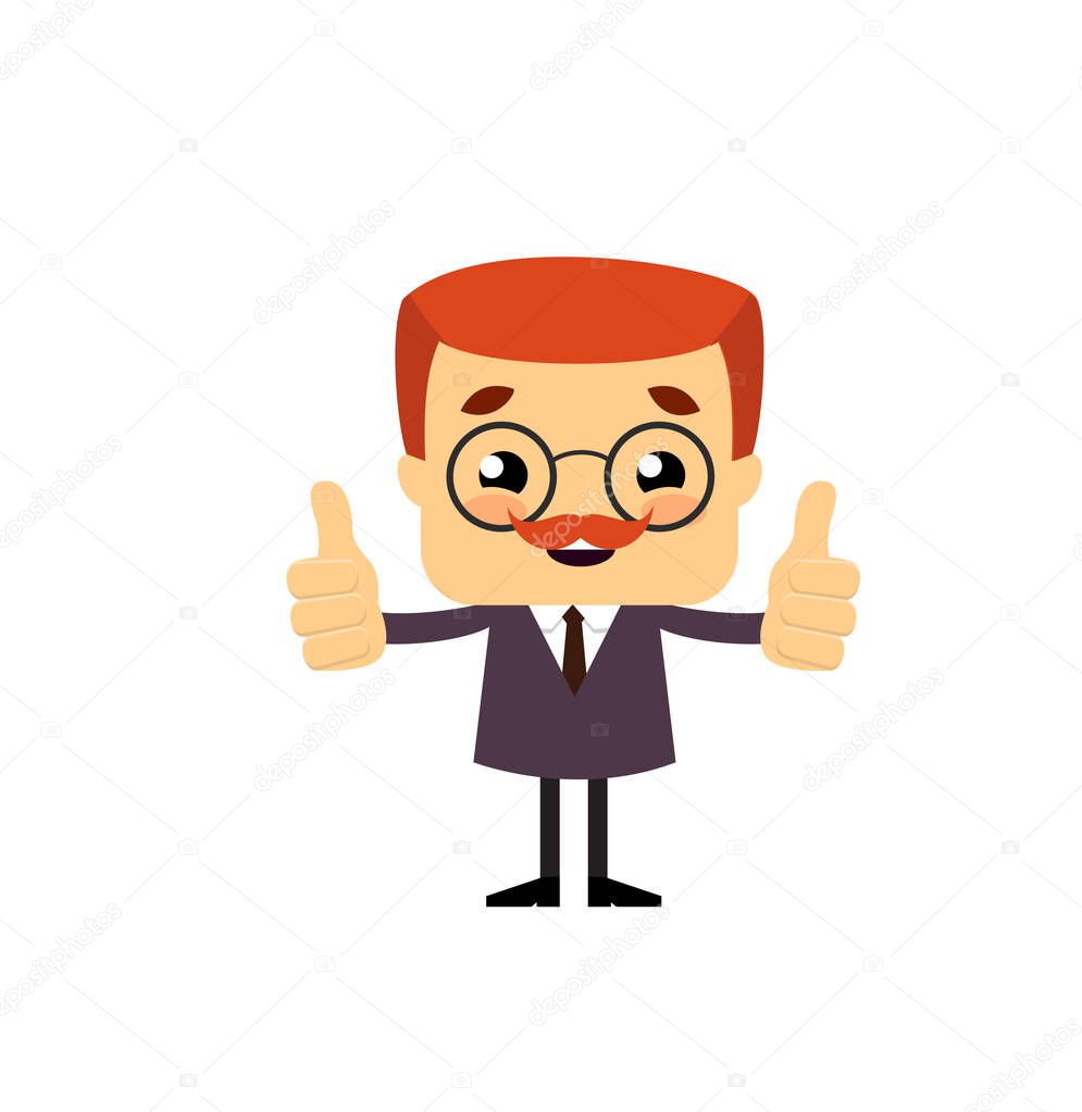 Salesman Boss Guy - Double Thumbs Up