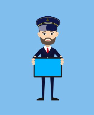 Gemi Kaptanı Pilot - Bir Tablet Sunar