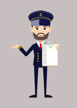 Gemi Kaptanı Pilot - Bir Kontrol Listesi Gösteriliyor