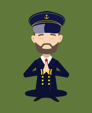 Gemi Kaptanı Pilot - Oturup Dua Ediyor