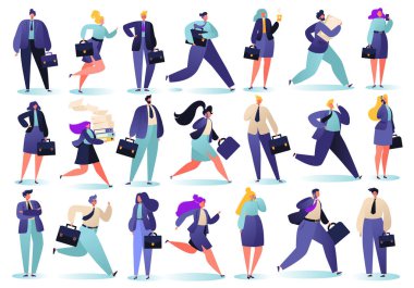 Sonuçlar, hedefler ve zenginleştirme elde etmek için farklı başarılı çalışan işadamları kümesi.