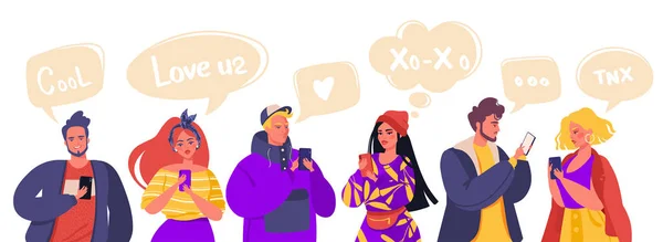 Chatting _ People _ Crop — Stockvector