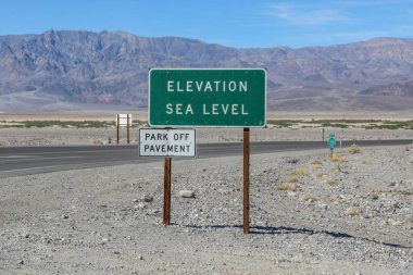 Death Valley - sea level point clipart
