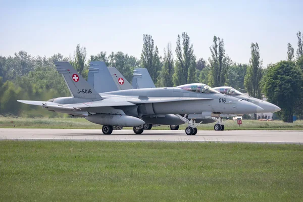 ポーランド Krzesiny 2018 Krzesiny ポーランドの Nato タイガー ミート 2018 中にスイス空軍 — ストック写真