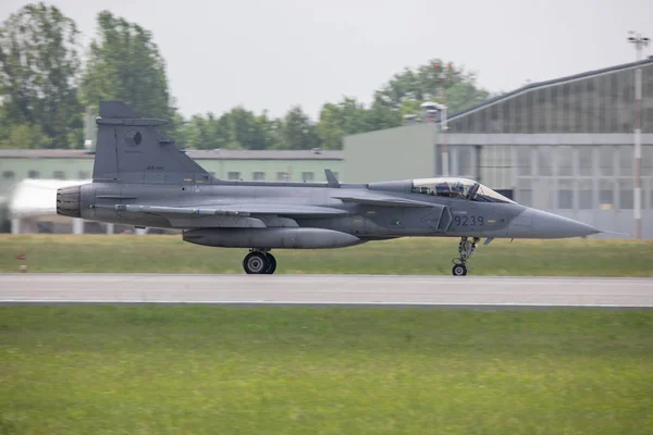 Polska Krzesiny 2018 Czeski Air Force Jas Gripen Podczas Nato — Zdjęcie stockowe