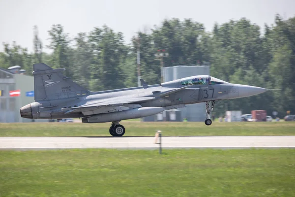 Polonya Krzesiny 2018 Macar Hava Kuvvetleri Jas Gripen Sırasında Nato — Stok fotoğraf