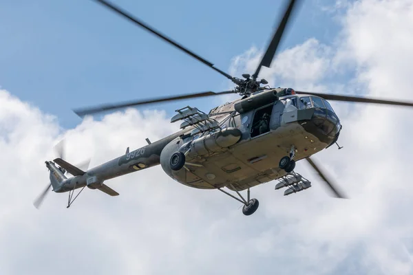 Czech Republic Pardubice 2018 Helicóptero 171 Fuerza Aérea Checa Durante — Foto de Stock