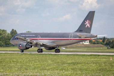 Çek Cumhuriyeti, Pardubice - 20.6.2018 çek Hava Kuvvetleri Airbus A321 sırasında gökyüzü Avenger Excercise 20.06.2018 Pardubice, Çek Cumhuriyeti
