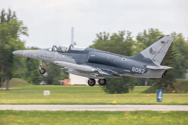 Tsjechische Republiek Pardubice 2018 Tsjechoslowaakse Luchtmacht Aero 159 Alca Tijdens — Stockfoto