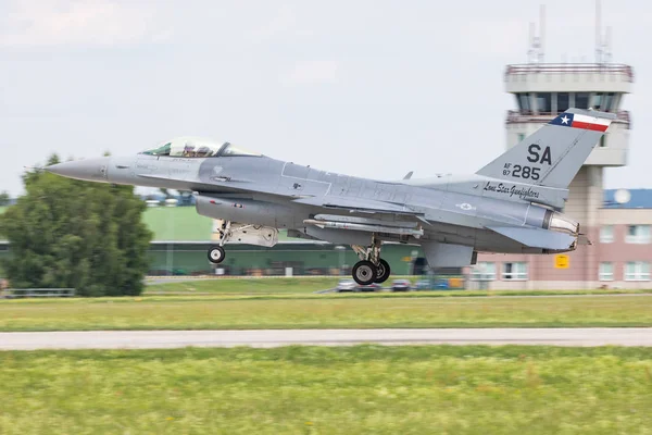 República Checa Pardubice 2018 Força Aérea Checa Jas Gripen Durante — Fotografia de Stock