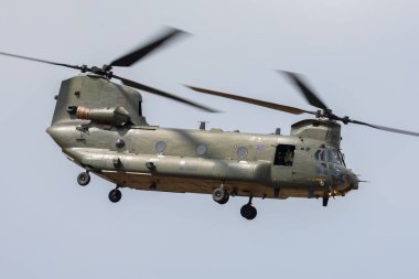 Amerika Birleşik Devletleri, Fairford - 13.7.2018 Chinook helikopteri ekran 13.07.2018 Fairford, İngiltere Kraliyet Uluslararası Hava dövme sırasında 