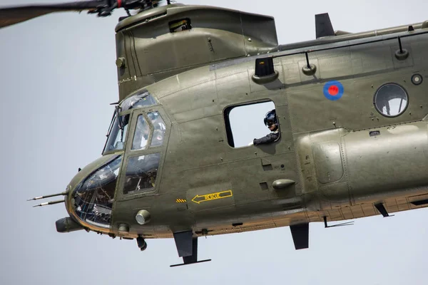 Wielka Brytania Fairford 2018 Chinook Śmigłowca Wyświetlania Podczas Royal International — Zdjęcie stockowe