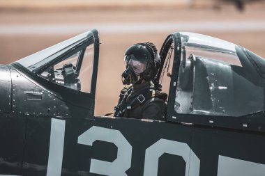 İngiltere, Duxford-15.7.2018 F4-U Corsair 15.07.2018 Duxford, İngiltere Duxford Havacılık Müzesi 