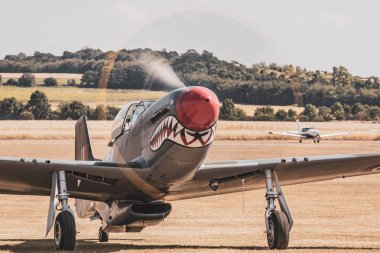 İngiltere, Duxford-15.7.2018 P-51 Mustang 15.07.2018 Duxford, İngiltere Duxford Havacılık Müzesi 