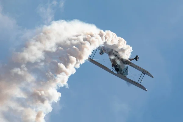 Wielka Brytania Duxford 2018 Casa 131 Jungman Latające Nad Muzeum — Zdjęcie stockowe