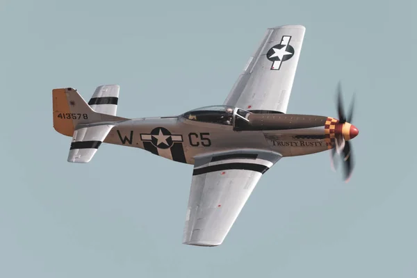 United Kingdom Duxford 2018 Mustang Duxford Aviation Museum 2018 Duxford — Stock Photo, Image