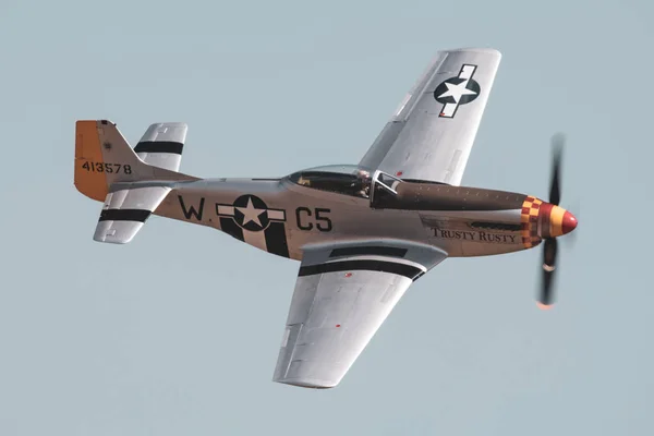 Reino Unido Duxford 2018 Mustang Sobre Duxford Aviation Museum 2018 —  Fotos de Stock