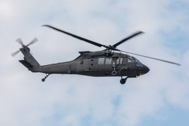 Slovakya, Sliac - 1.9.2018 Uh-60 Black Hawk ekran sırasında Slovak uluslararası hava Fest 1.09.2018 Sliac, Slovakya