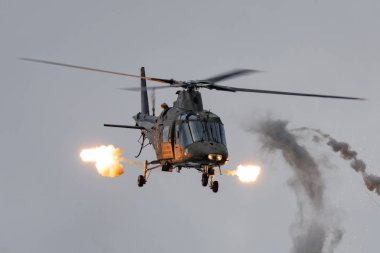 Slovakya, Sliac - 1.9.2018 Agusta Westland Aw-109 ekran sırasında Slovak uluslararası hava Fest 1.09.2018 Sliac, Slovakya