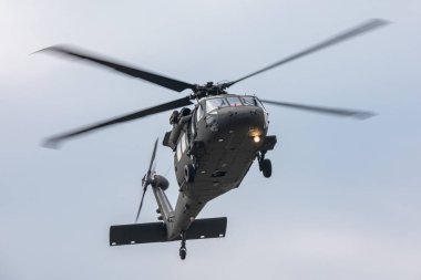 Slovakya, Sliac - 1.9.2018 Uh-60 Black Hawk ekran sırasında Slovak uluslararası hava Fest 1.09.2018 Sliac, Slovakya