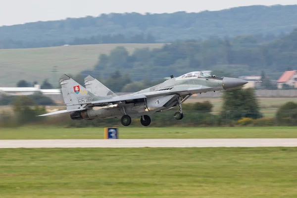 Slovakya Sliac 2018 Mig Ekran Sırasında Slovak Uluslararası Hava Fest — Stok fotoğraf