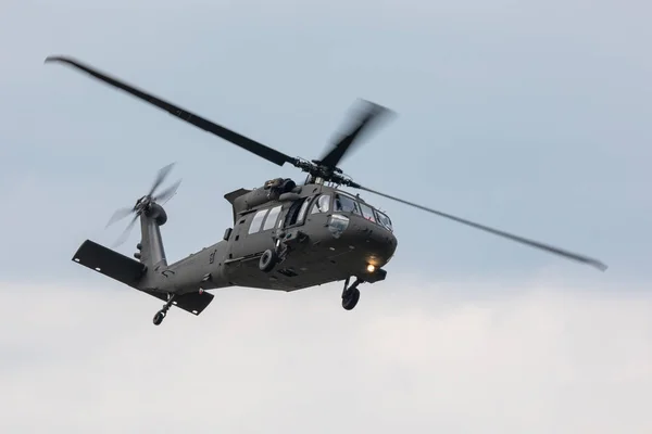 Słowacja Sliac 2018 Black Hawk Wyświetlacz Podczas Słowackiej International Air — Zdjęcie stockowe