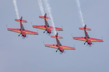 Slovakya, Sliac - Slovak uluslararası hava Fest 2.09.2018 Sliac, Slovakya sırasında Kraliyet Ürdün Falcons görüntülemek 2.9.2018