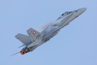 Belçika, Kleine Brogel - 9.9.2018 İsviçre F-18 Hornet ekran Kleine Brogel, Belçika Belçika Hava Kuvvetleri gün 9.9.2018 sırasında