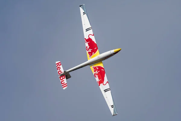 België Kleine Brogel 2018 Red Bull Zweefvliegtuig Display Tijdens Belgische — Stockfoto