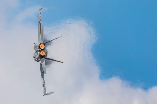 Belgien Kleine Brogel 2018 Schweiziska Hornet Uppvisning Den Belgiska Flygvapnet — Stockfoto