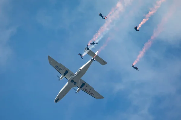 ベルギー クライネ Brogel クライネ Brogel ベルギーでベルギーの空軍日 2018 Raf の隼を表示 2018 — ストック写真