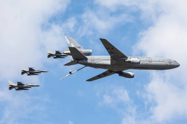 Belgien Kleine Brogel 2018 Tankning Display Den Belgiska Flygvapnet Dagar — Stockfoto