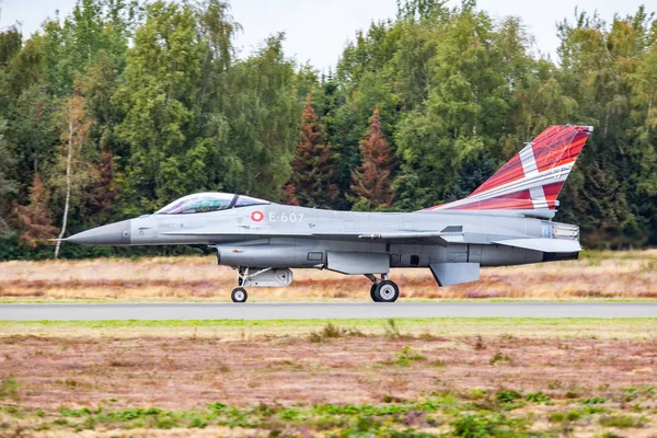 比利时 Kleine Brogel 2018 丹麦空军 显示器在比利时克莱恩 布罗格尔的比利时空军日9 2018 — 图库照片