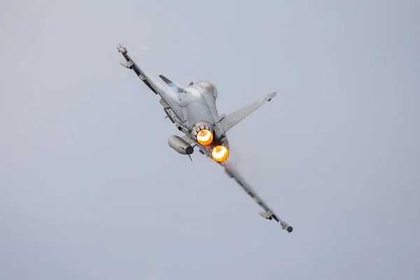 Belgia Kleine Brogel 2018 Eurofighter Typhoon Wyświetlania Podczas Belgijskich Sił — Zdjęcie stockowe