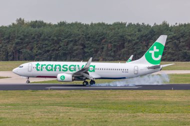 Netherlands, Eindhoven - 10.9.2018 Boeing 737 Transavia at Eindhoven Airport 10.9.2018 in Eindhoven, Netherlands
