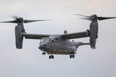 Nowy Targ, Polonya - 14.11.2018 Bell Mv-22 Nowy Targ havaalanında 14.11.2018 Nowy Targ, Polonya için açılış Osprey