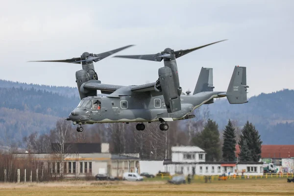 Nowy Targ Polsko 2018 Bell Osprey Přistání Nowy Targ Letiště — Stock fotografie