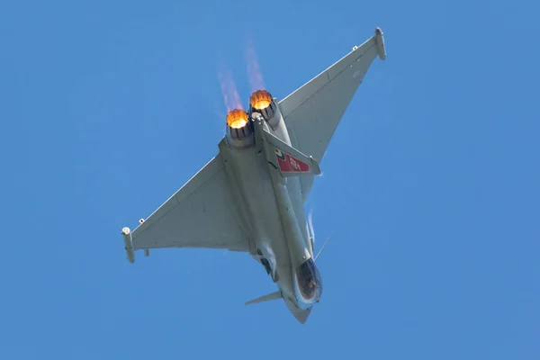 Czechy Ostrava 2018 Wyświetlacz Eurofighter Typhoon Podczas Dni Nato 2018 — Zdjęcie stockowe