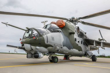 Namest nad Oslavou, Çek Cumhuriyeti - 29.5.2019 Çek Hava Kuvvetleri Mi-24 29.5.2019 in Namest nad Oslavou, Çek Cumhuriyeti