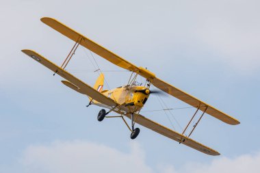 Krakow, Polonya-23.6.2019 Tiger Moth 23.6.2019 Polonya Havacılık Müzesi 'nde Krakow, Polonya