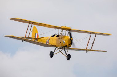 Krakow, Polonya-23.6.2019 Tiger Moth 23.6.2019 Polonya Havacılık Müzesi 'nde Krakow, Polonya