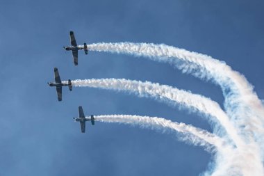 Krakow, Polonya-23.6.2019 akrobasi Yakkers ekran 23.6.2019 Krakow Polonya Havacılık Müzesi, Polonya