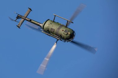 Krakow, Polonya-23.6.2019 Bolkov Bo-105 helikopter 23.6.2019 Krakow Polonya Havacılık Müzesi, Polonya