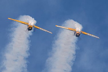 Krakow, Polonya-23.6.2019 akrobasi Yakkers ekran 23.6.2019 Krakow Polonya Havacılık Müzesi, Polonya