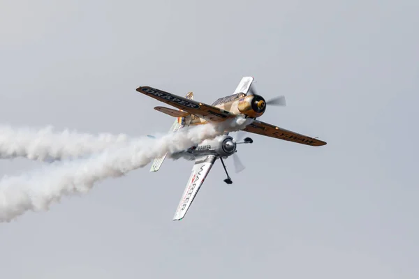 Kraków Polska 2019 Aerobatic Yakkers Display 2019 Muzeum Lotnictwa Polskiego — Zdjęcie stockowe