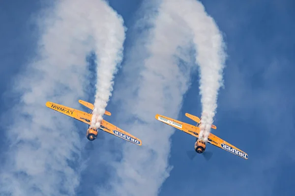 Cracovie Pologne 2019 Spectacle Des Yakkers Acrobatie Aérienne 2019 Musée — Photo