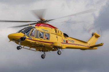 Şimdi Targ, Polonya - 11.10.2019 Agusta Westland Aw169 Nowy Targ Havalimanı 11.10.2019 Nowy Targ, Polonya